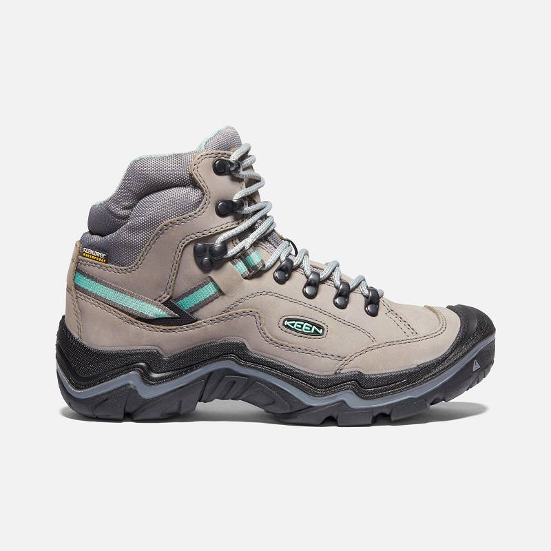 Keen Durand II Wanderstiefel Damen DE-92304 Grey Flannel/Steel Grey - Keen Damenschuhe Grau